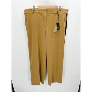 Lane Bryant Pants Women 20 NWT Tan Black The Ashley Tailored Side Stripe Trouser